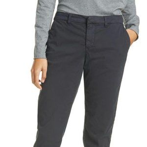 Frank & Eileen Wicklow black Italian crop chino pant size 10 washed black